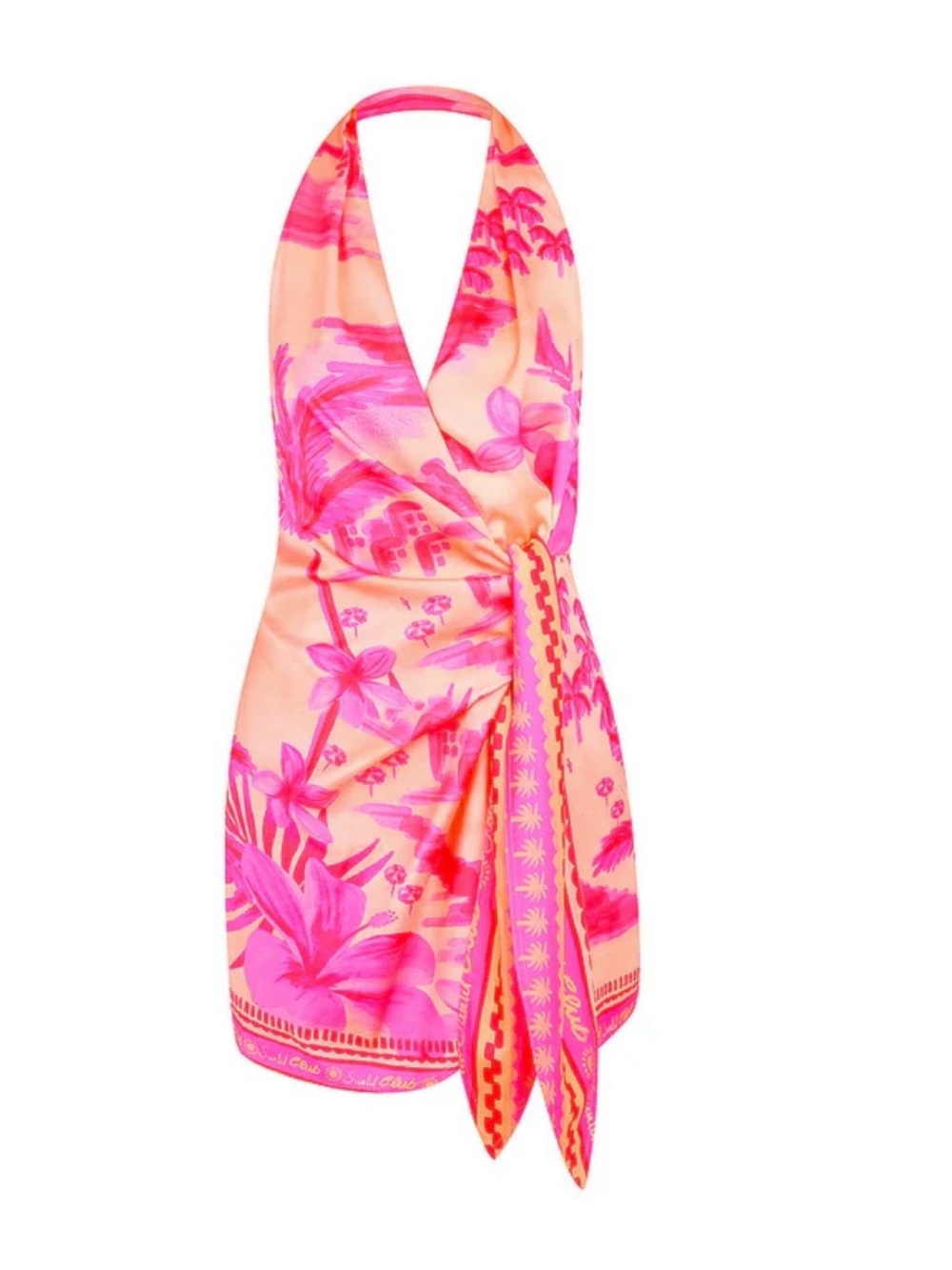 Kulani Kinis Satin Halter Dress